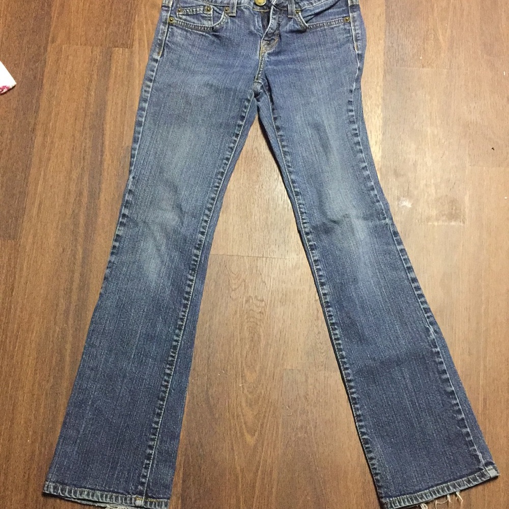 Blue denim jeans
